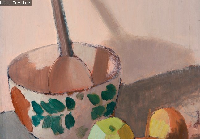 Still Life with Bowl, Spoon and apples by Mark Gertler