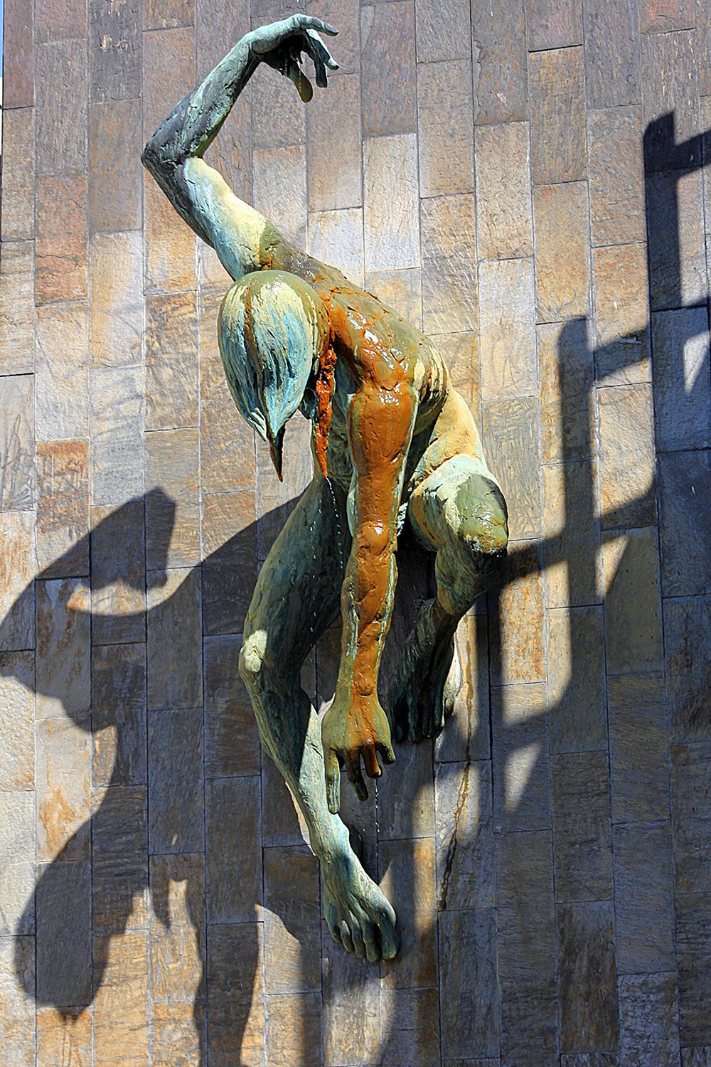 Tyne river god sculpture on the side of Newcastle Civic Centre. Tyne river god sculpture on the side of Newcastle Civic Centre.
