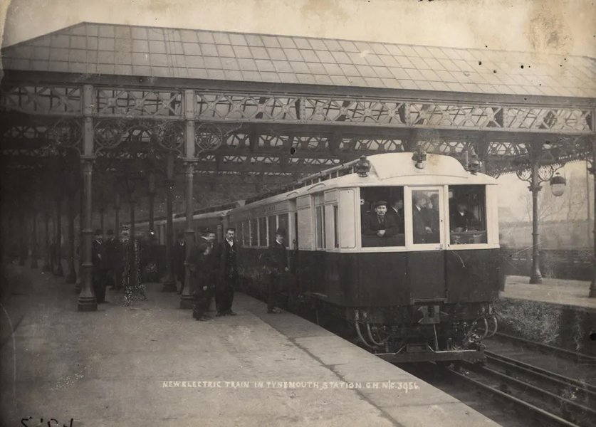 Tyneside Electric train at Tynemouth when brand new.