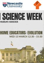 THe MUseum frontage and the title "Home educators evolution day"
