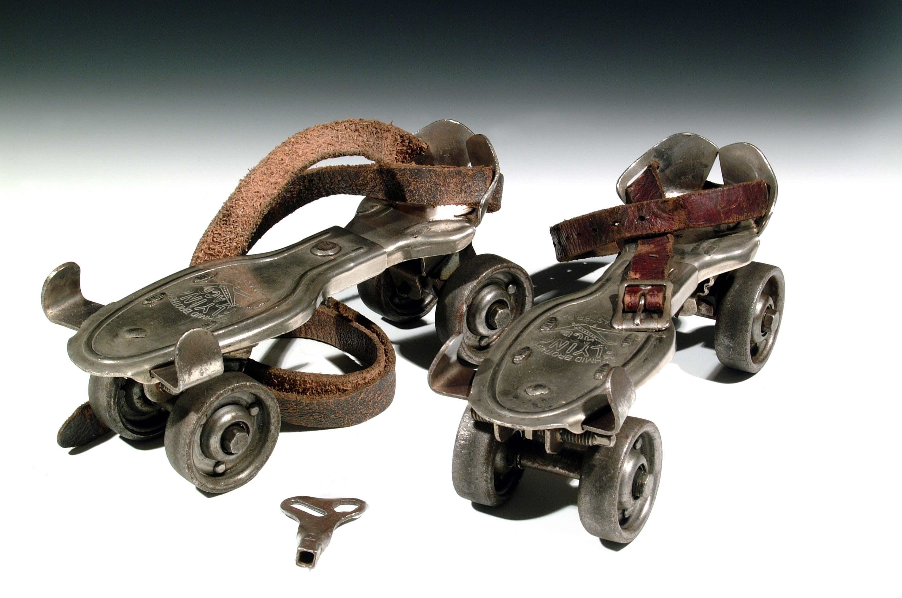 A pair of roller skates from the 1920s