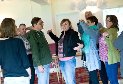 Community members at an event