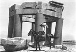 A lady on horseback in the Middle East
