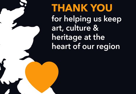 Outline of map of UK, with heart on the North East