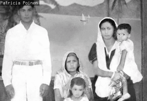 2. Mrs Patricia Sudaishna Poinen's family who were transported to Trinidad as Indentured labourers