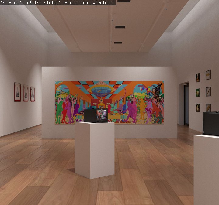 A 3d render of the Hattong Gallery virtual exhibition