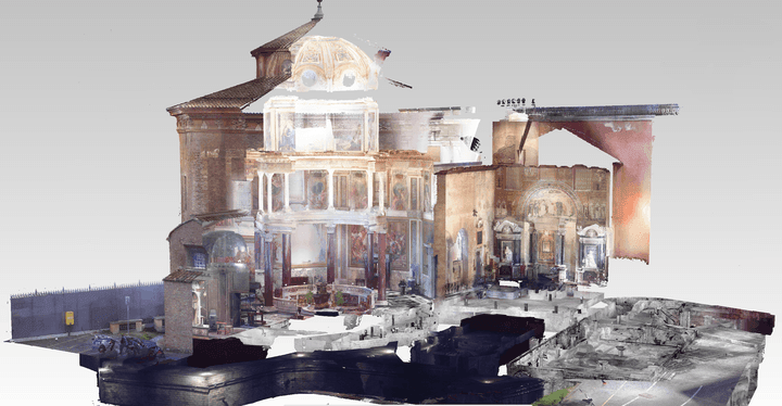 Image: Rome Transformed. Laser Scan of the Lateran Baptistery.