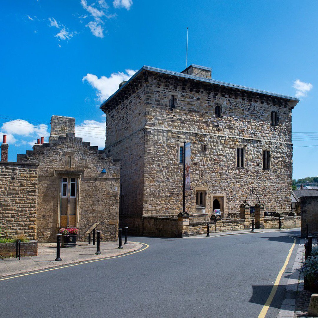 Stone exterior of a former prison Stone exterior of a former prison