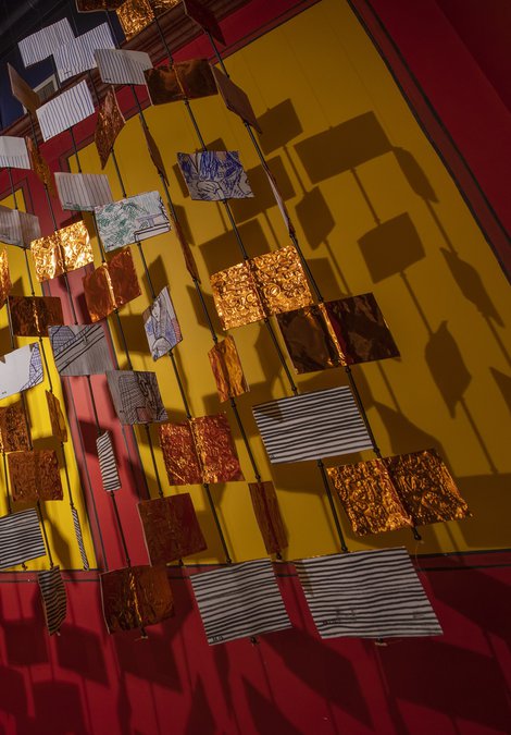 Mobile installation of embossed copper foil