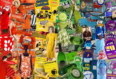 Rainbow collections collage