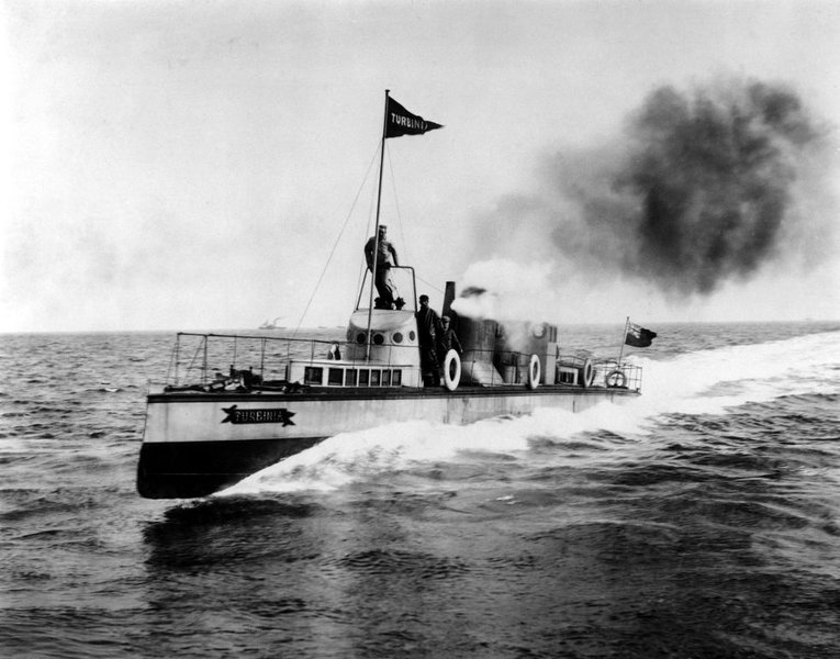 Turbinia at sea