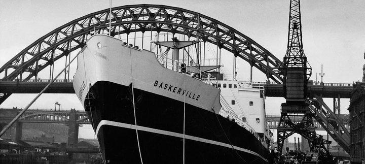 SS Baskerville berthed at Newcastle Quay, c.1954