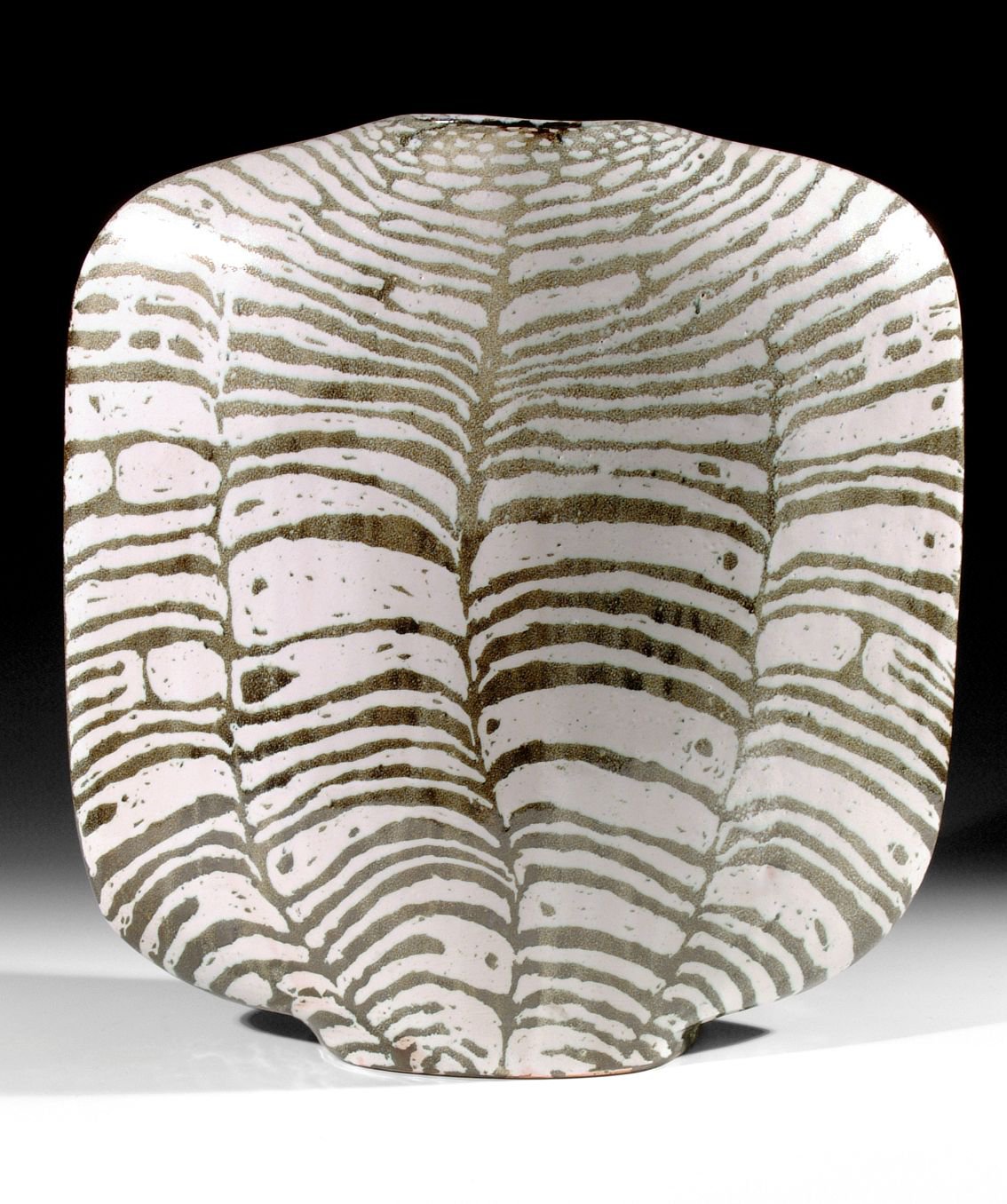 Boursa by James Tower, 1984, earthenware with tin-glaze. Shipley Art Gallery, purchased with funding from Northern Arts. Boursa by James Tower, 1984, earthenware with tin-glaze. Shipley Art Gallery, purchased with funding from Northern Arts.