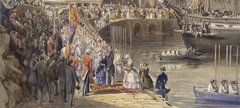 Paul Jacob, The Queen and Prince Albert landing at St Pierre, Guernsey, 24 August 1846 