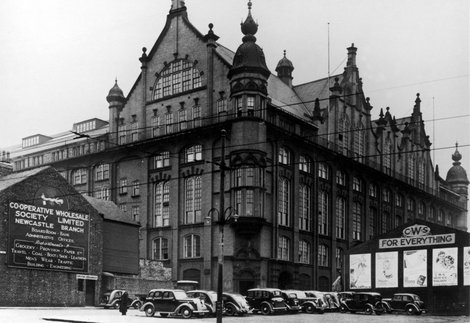 Black and white photo of Blandford House, Co-operative Wholesale Society North East Headquarters