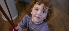 Small boy in gallery