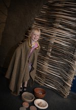 Young girl dressed as an ancient Briton