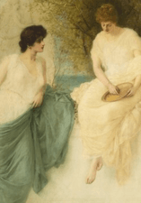 Feeding the Pigeons, 1887 - Henry Thomas Schafer (1854 -1915) 