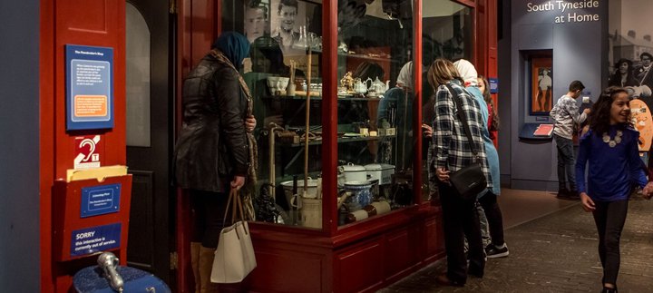 Visitors enjoying an exhibition at South Shields Museum