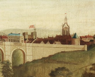 Detail of painting of John Lumsden’s view