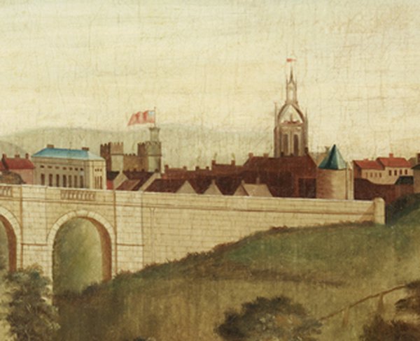 Detail of painting of John Lumsden’s view