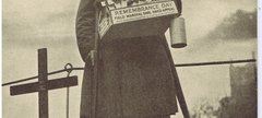 15th Hussar First World War veteran selling poppies, date unknown