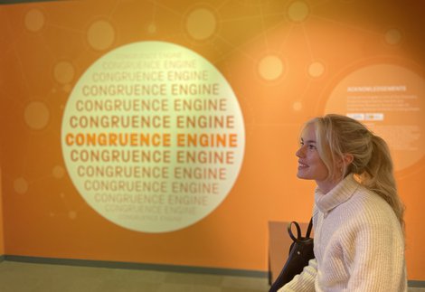 Visitor watches Congruence engine films