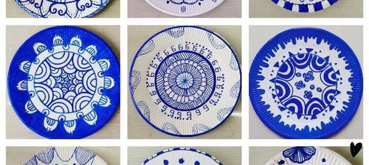 Painted paper plates