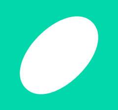 Green graphic with an oval white shape in the middle