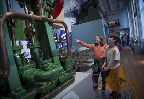 Boy and girl in Story of the Tyne 