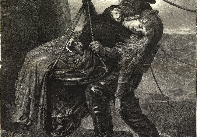 Artists impression of ‘Saved’ by J.D Watson. Image supplied by South Shields Volunteer Life Brigade.