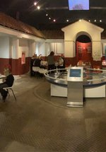 Group of school children in the Roman gallery