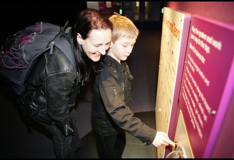 Woman and child in Working Lives gallery