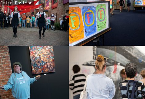 4 picture collage of activities happening in 2023 in Ouseburn