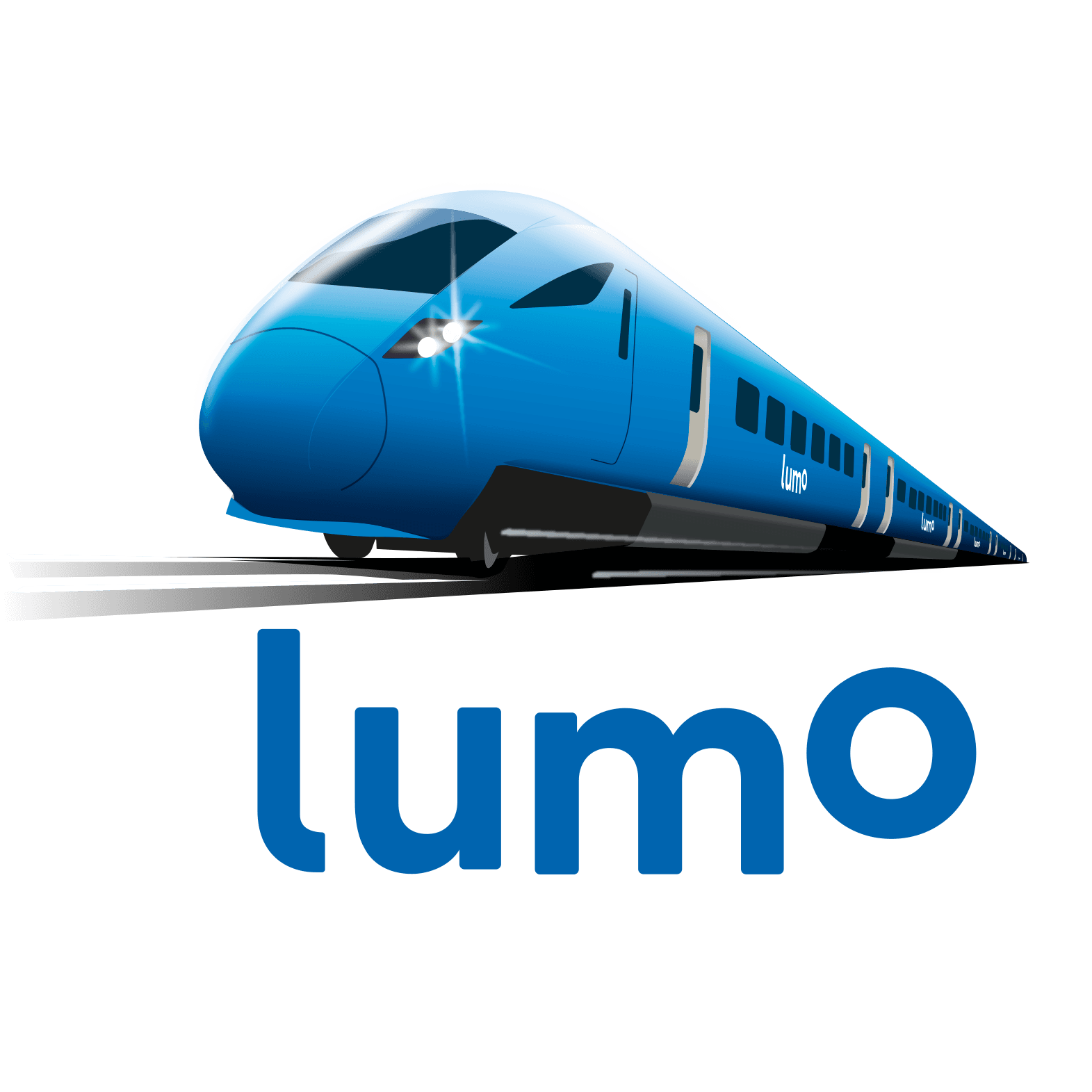 Lumo logo - a graphic of a blue train with the word 'Lumo' written underneath 