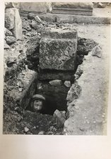 Photograph from the dig at Corbridge, in Corstopitum: Report on the Excavations in 1910. Cowen Collection.
