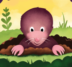 A graphic image of a mole coming out from a hole in the ground and text that reads: Great North Museum: Hancock presents Underground Adventures with Murray the Mole.  