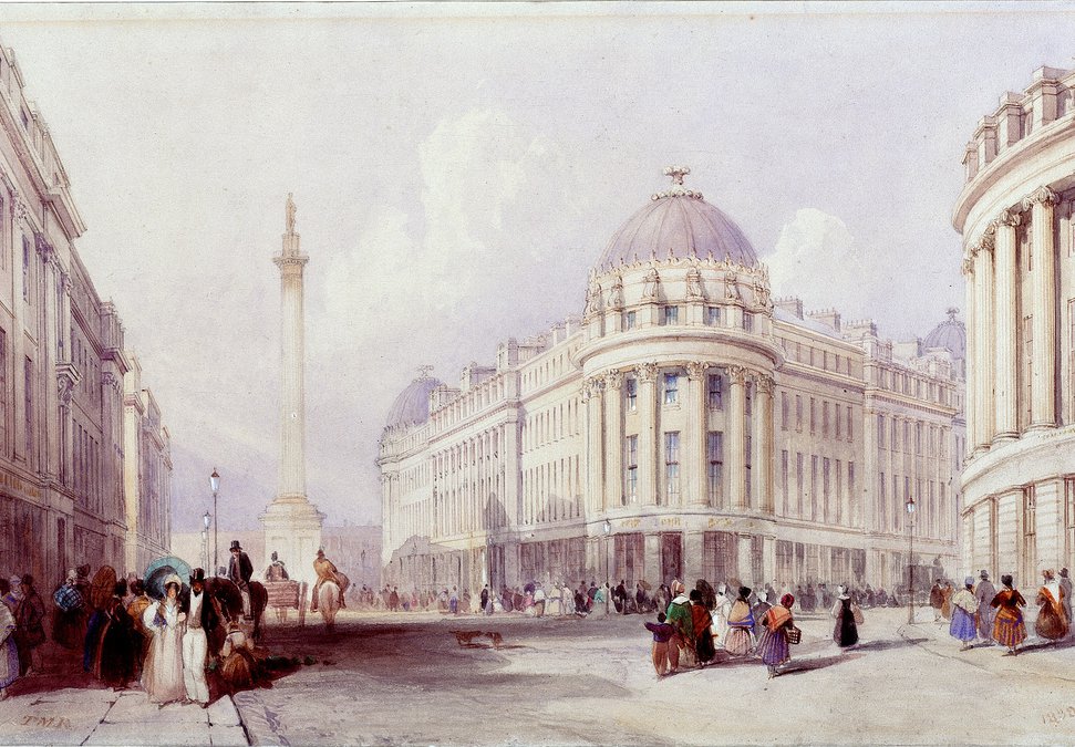 Grainger Street, Newcastle upon Tyne', by the artist Thomas Miles Richardson (Snr.)
