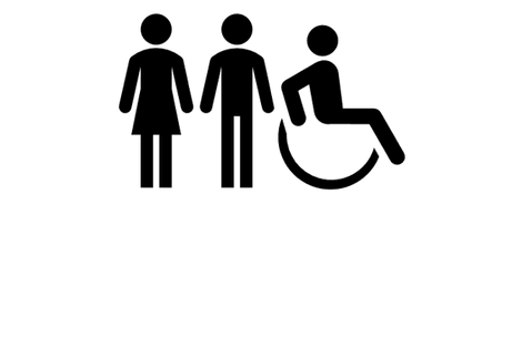 An image of three people, one using a wheelchair