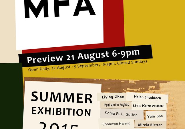 A poster for the Master of Fine Art show