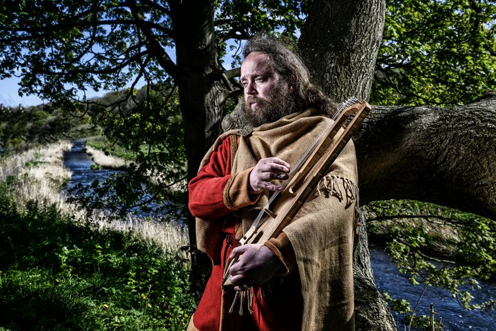 A man dressed as an Anglo Saxon 