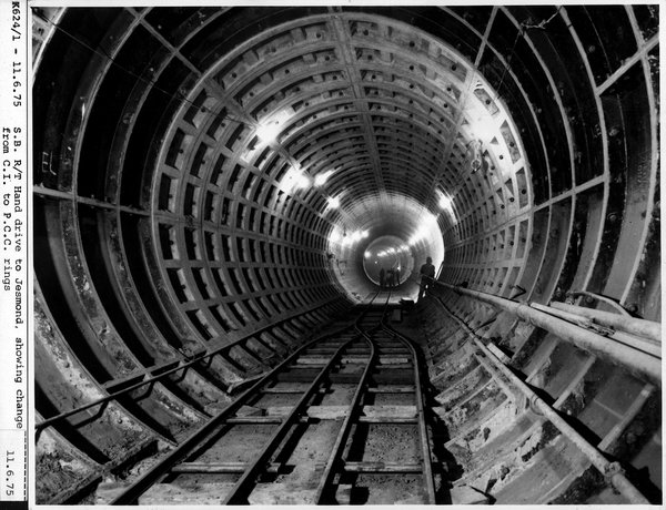 a view of the North South Line to Jesmond, documenting the right hand drive tunnel. 