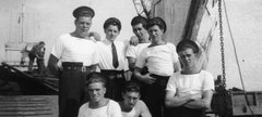 Young sailors on board Landing Craft Tank during WWII