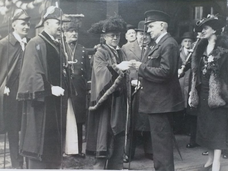 John Grantham, Mayor of Newcastle, is pictured at the ceremony on the bridge