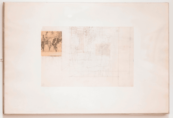 Untitled, Rita Donagh, 1967, pencil and collage on paper