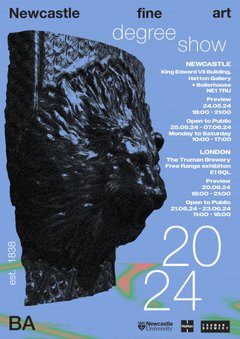 Newcastle University BA Fine Art Degree Show 2024 poster
