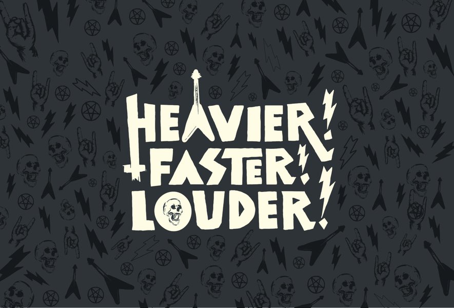 Heavier! Faster! Louder! logo