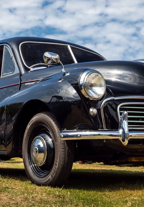 A black vintage car 