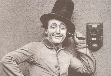 black and white photo smiling man from c1900s