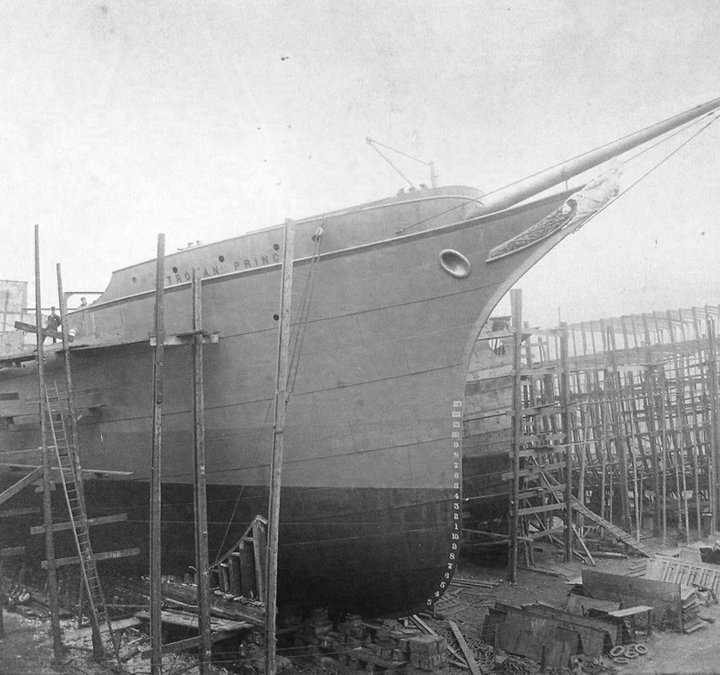 Black and white picture of SS Trojan Prince